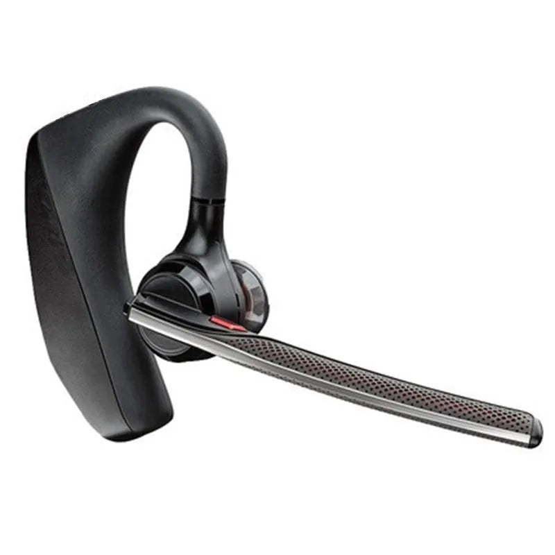 Black plastic Bluetooth sports headphones with a large battery and USB port.