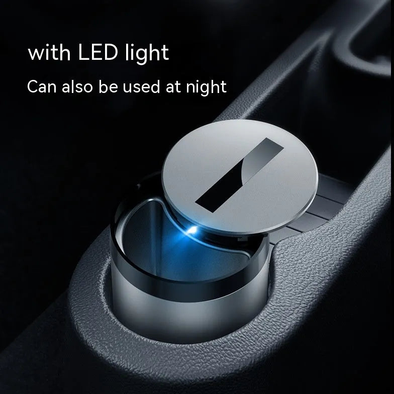 Silver aluminium intelligent ashtray with infrared sensor for automatic opening