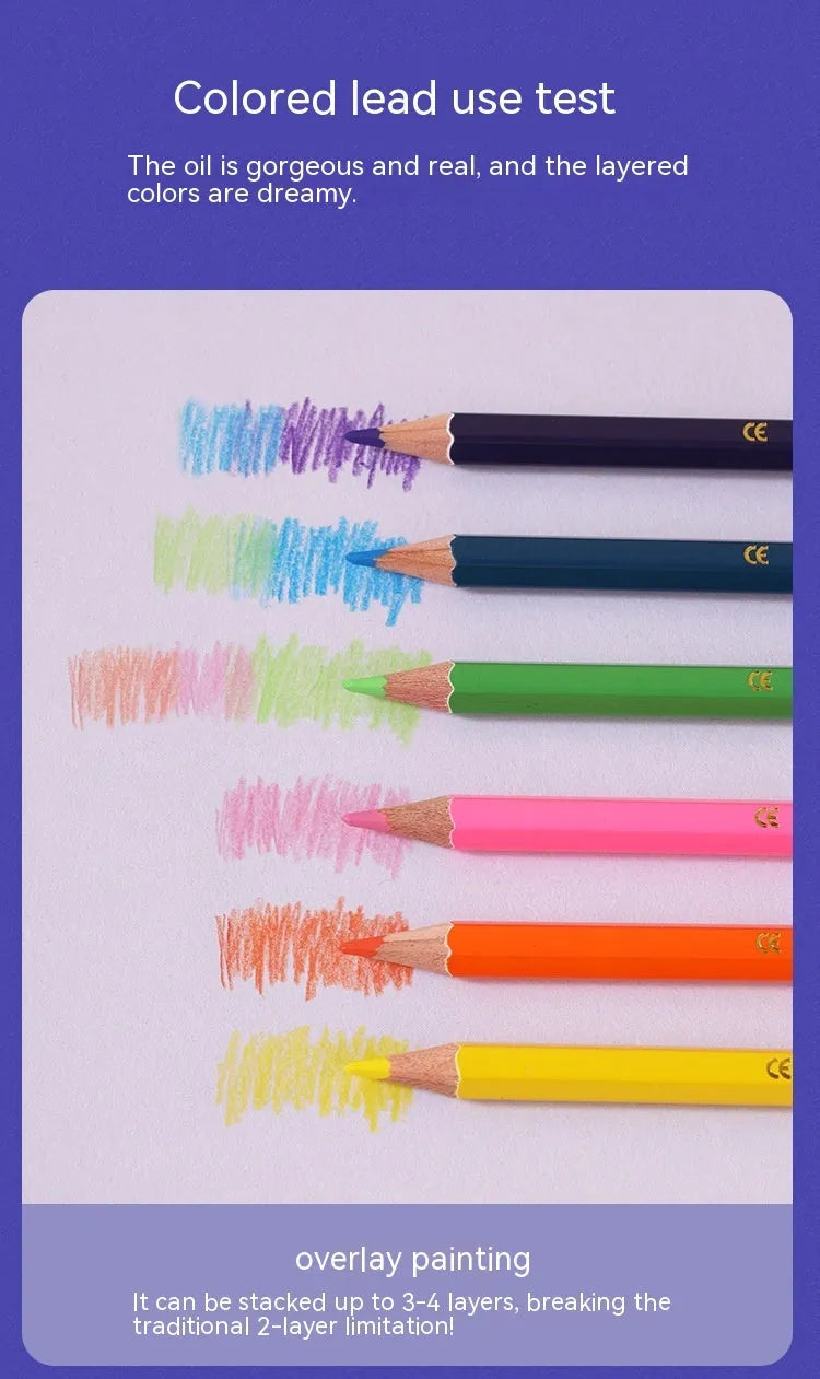Wooden colour pencil set with double head brush tips in 12 or 24 colour options