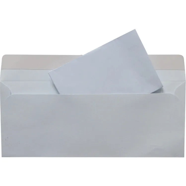 Blue tamper-evident security envelope with self-adhesive closure and anti-opening design