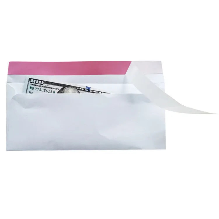 Blue tamper-evident security envelope with self-adhesive closure and anti-opening design
