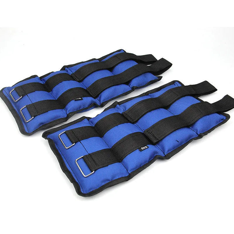 Legging sandbags for track and field training with adjustable weight options