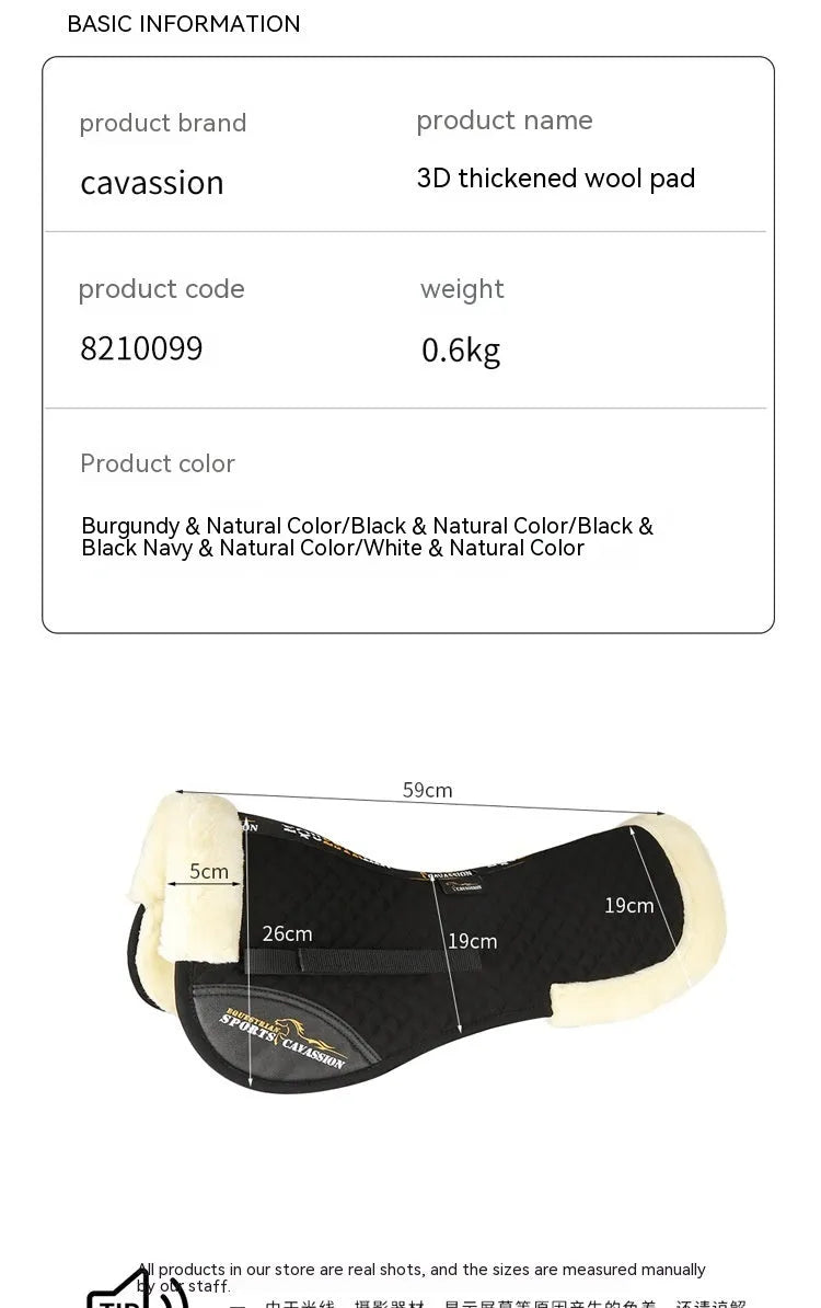 Riding saddle pad for waist protection in equestrian and cycling sports