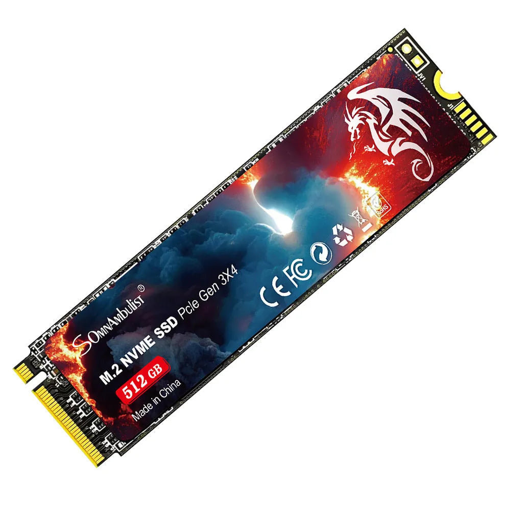 M.2 NVMe solid state drive for desktop computers with 80mm by 22mm dimensions