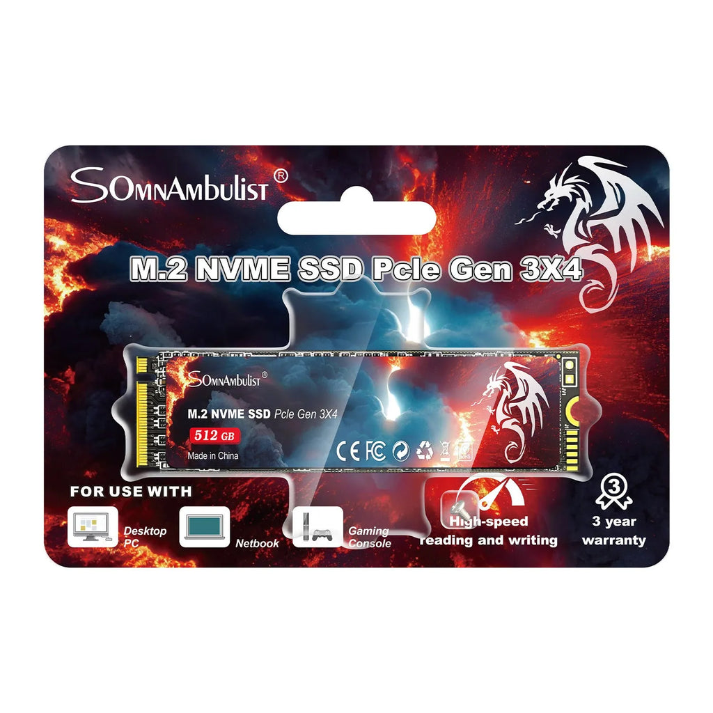 M.2 NVMe solid state drive for desktop computers with 80mm by 22mm dimensions