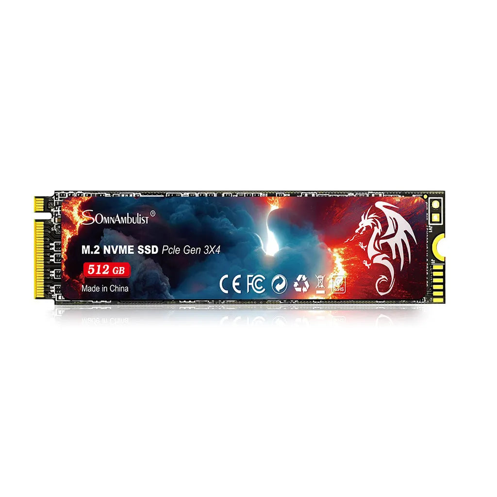 M.2 NVMe solid state drive for desktop computers with 80mm by 22mm dimensions