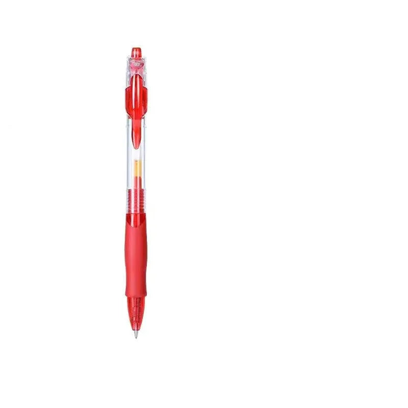 Fashion personality gel pen with 0.5mm tip in black, blue, and red colour options.