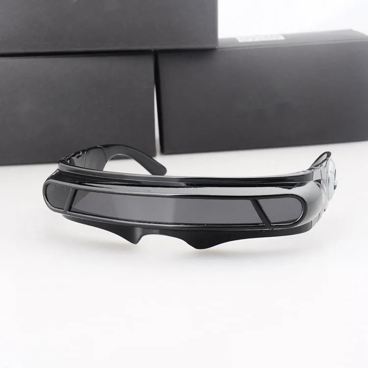 Black frame sports sunglasses with polarised lenses in grey, red mercury, or blue mercury colour options