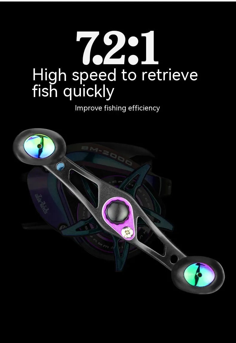 BM2000 fishing reel with magnetic brake and water drop shaped body