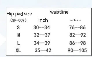 Black cycling hip protection pants with removable padding, shown in size L on an adult model.
