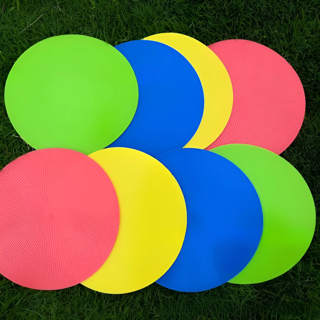 Multi-colour TPE football training disc marker 23cm diameter flat design