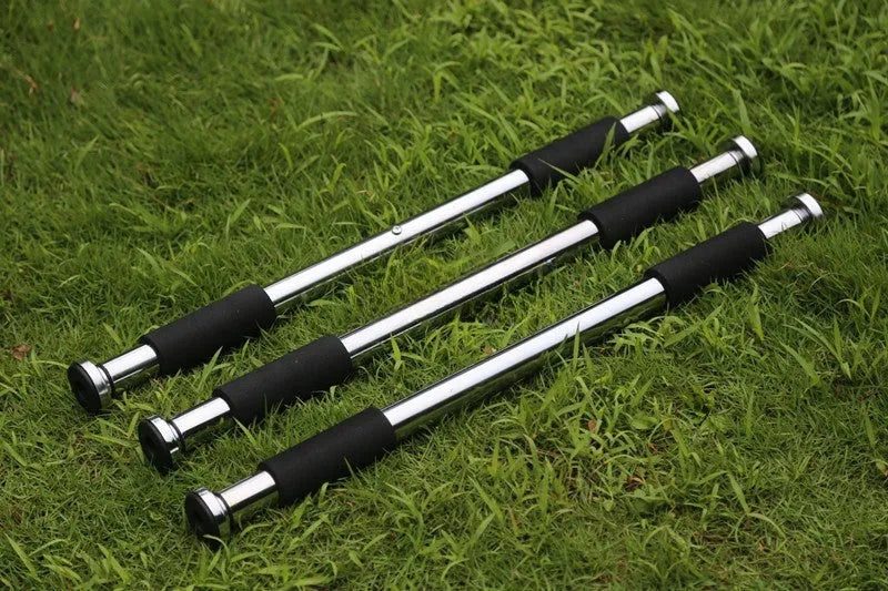 Steel adjustable pull-up bar extended for doorframe mounting