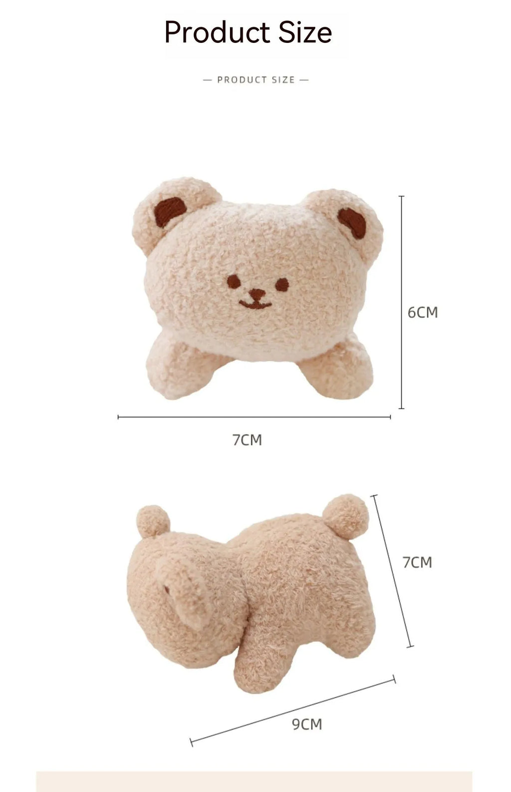 Cute cartoon plush car centre console decoration in fabric with bear or rabbit screen doll option