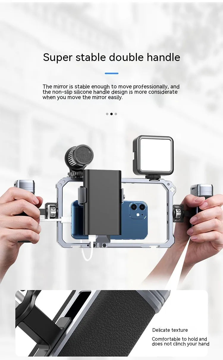 Universal Mobile Phone Rabbit Cage in colour 3127, made of aluminium alloy and silicone, for livestock photography.