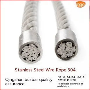 304 stainless steel security wire rope with nylon coating in various diameters for anti-theft applications