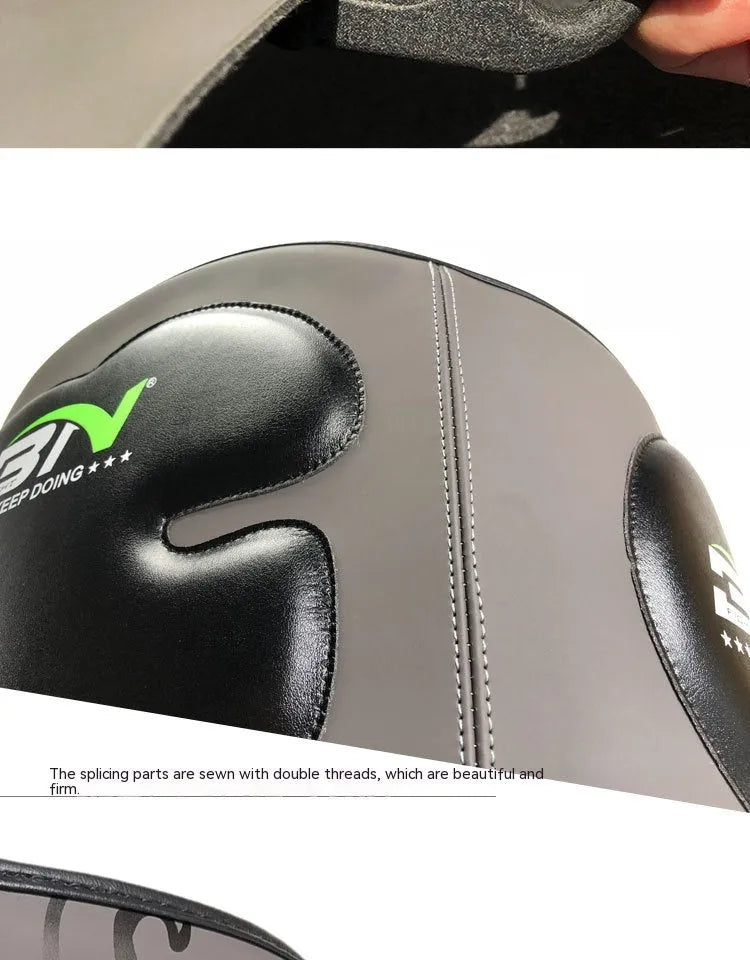Dark grey boxing chest protection target with thickened padding for Sanda training.