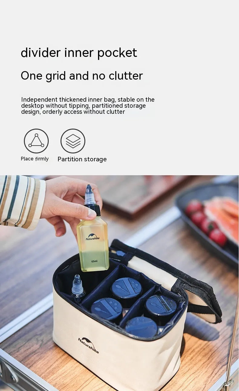 Naturehike six-piece portable seasoning bottle set with PP plastic construction