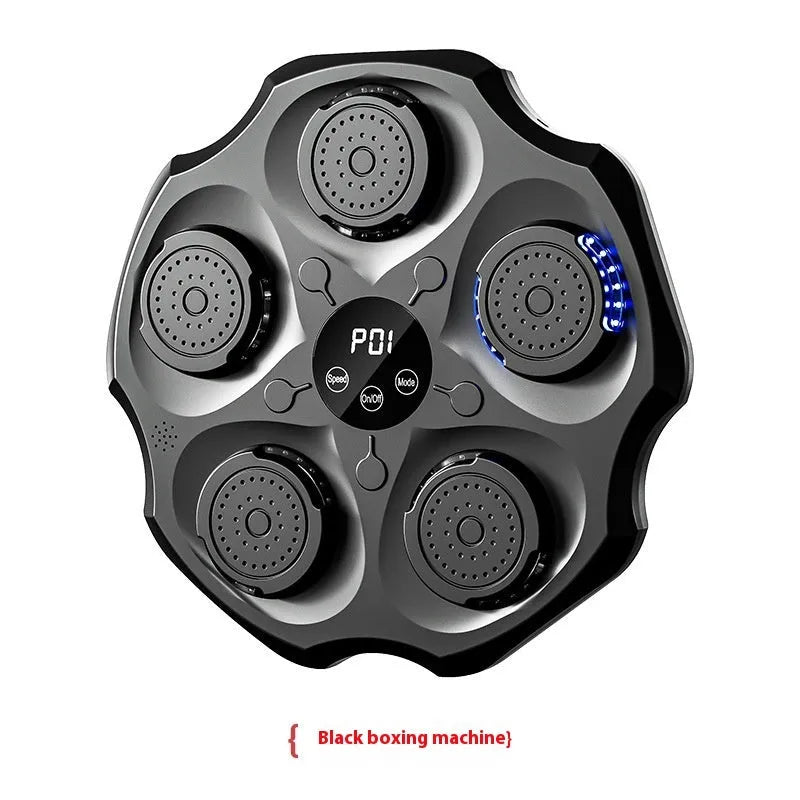 Black Bluetooth music boxing wall target with intelligent rhythm recognition for home fitness training
