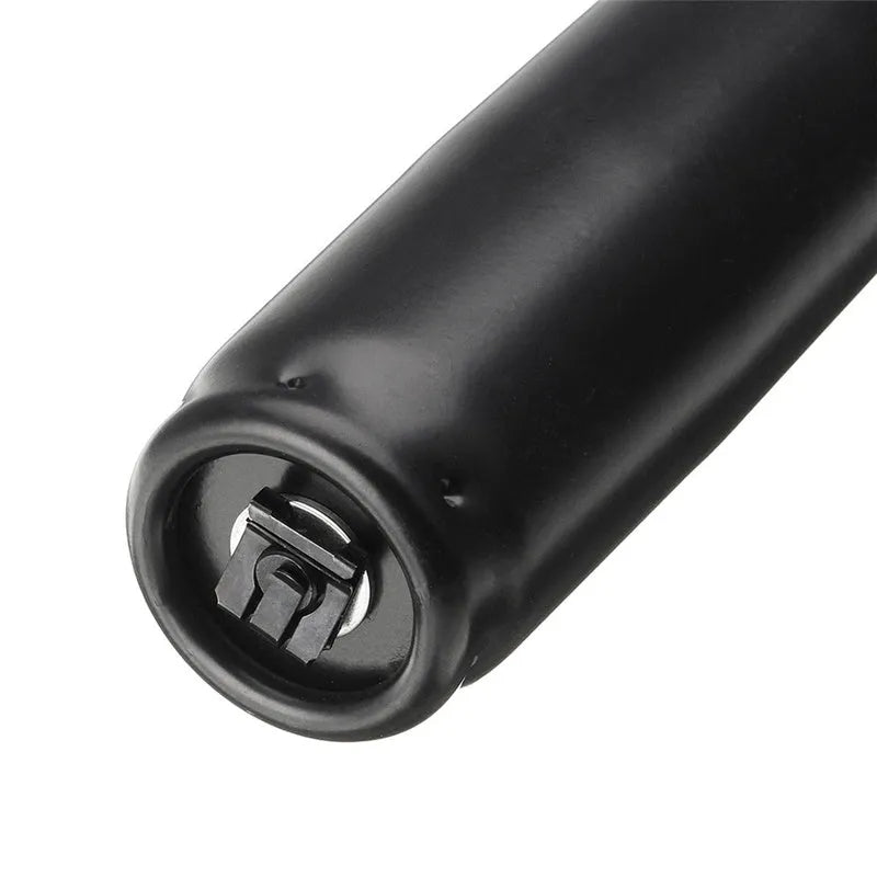 A metal gas spring assembly for a lift chair, shown in electroplated and black paint finish options.