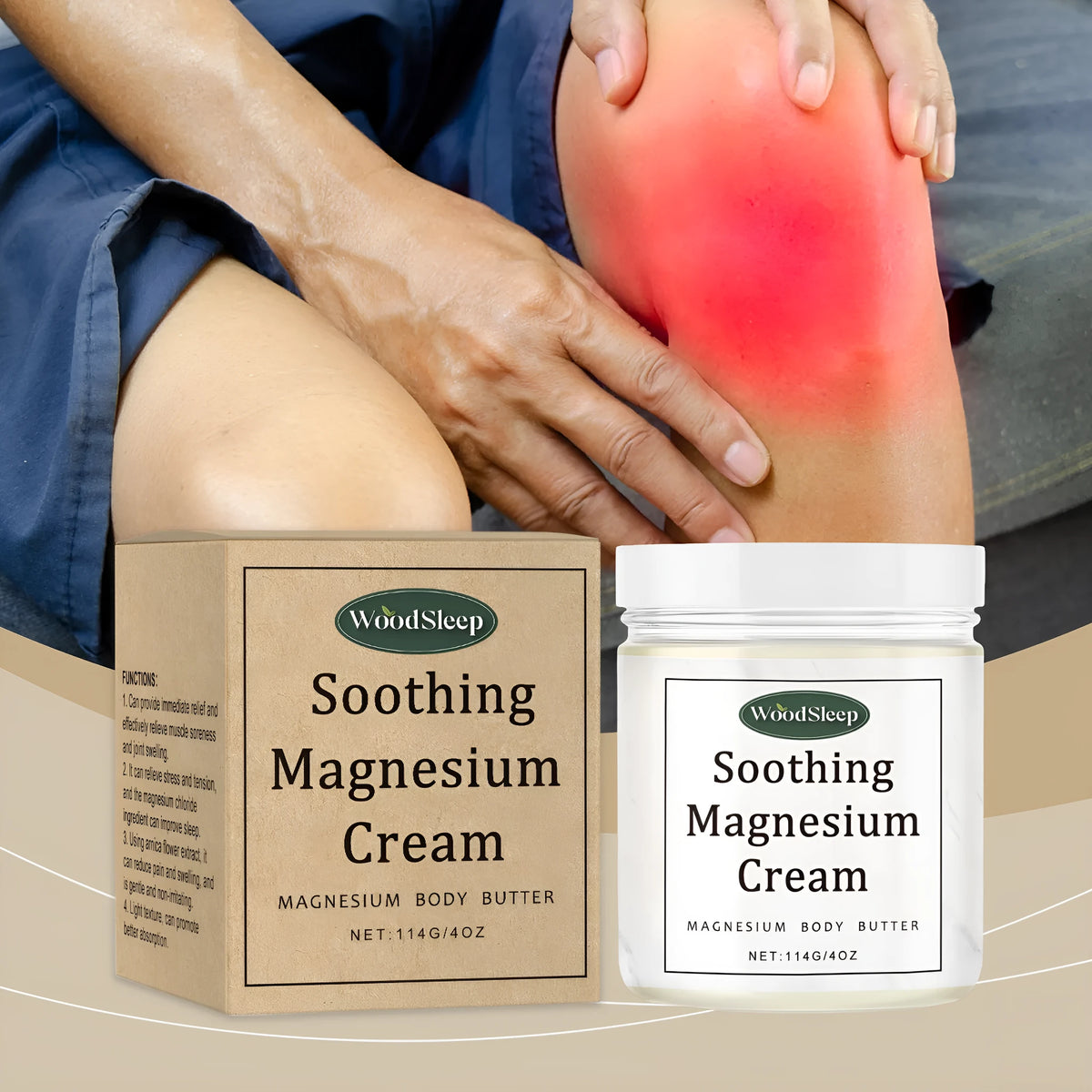 114g tube of magnesium cream for post-exercise body care with magnesium chloride