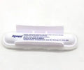 Blue universal car wiper cloth 11.5 cm for rain repellent windshield cleaning on white plastic handle