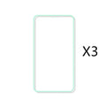 Luminous full cover tempered glass screen protector for iPhone glowing softly in dark conditions.