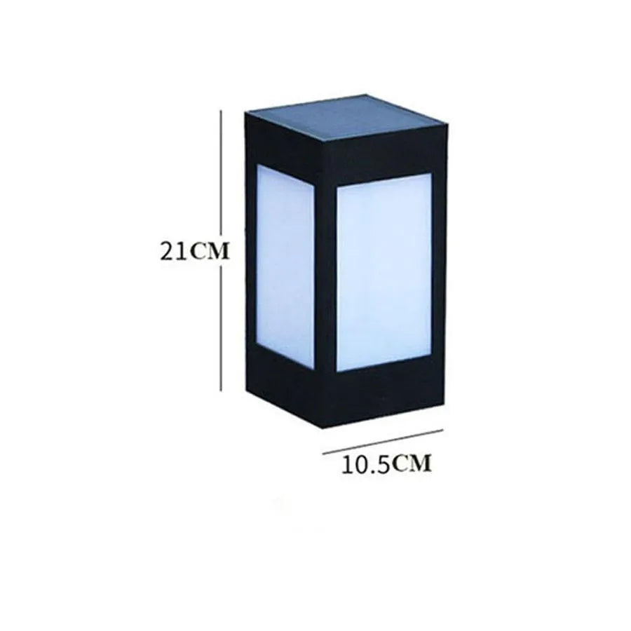 Solar garden lights with LED bulbs and solar panel for outdoor landscape illumination