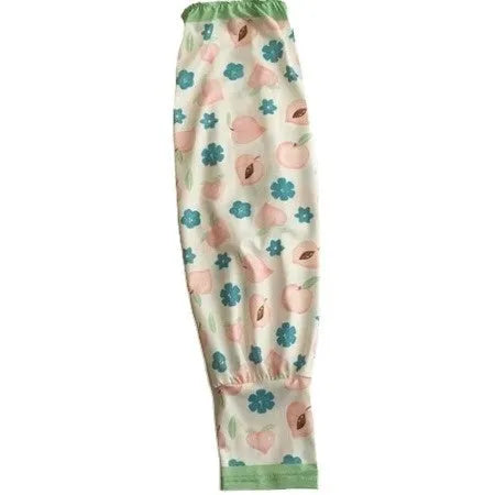 Ice silk oversleeve gloves with floral printed UV protection in free size fit