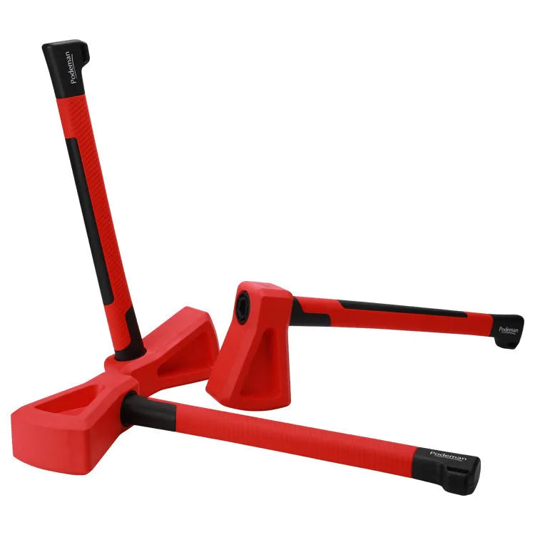 Red plastic fitness axe muscle trainer for home workouts
