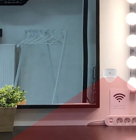 White infrared motion sensor with ZigBee wireless connectivity for home security