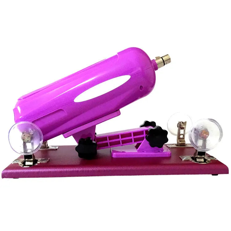 Bobb women's automatic telescopic thrusting PVC sex toy in purple, 37cm long