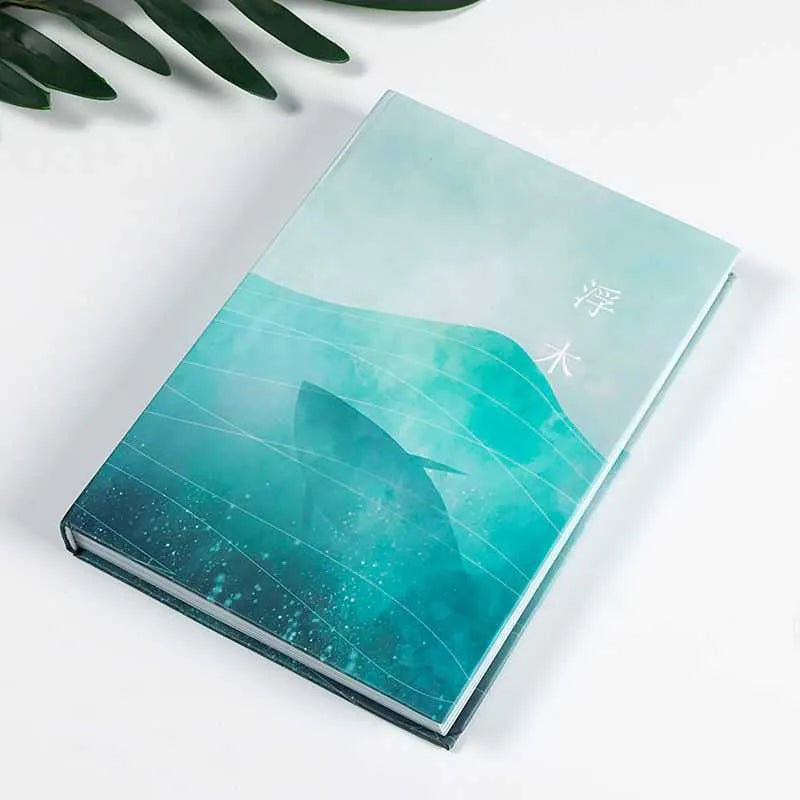 Chinese style whale colouring diary A5 notebook with hardcover binding