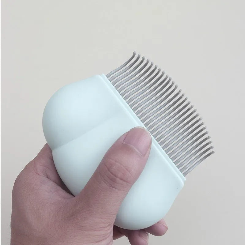Paw Soft deshedding brush 9cm grooming tool for cat dog bunny matted fur removal in blue pink or white