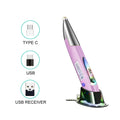 Creative vertical pen mouse wireless 1600DPI in red with NANO receiver on white background