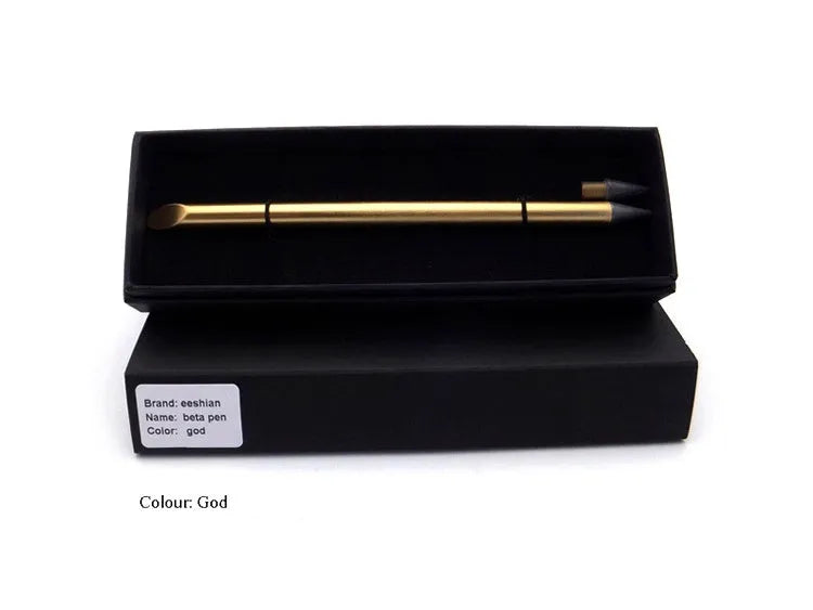 Inkless metal pen with alloy steel nib in presentation box with spare nib and carry bag