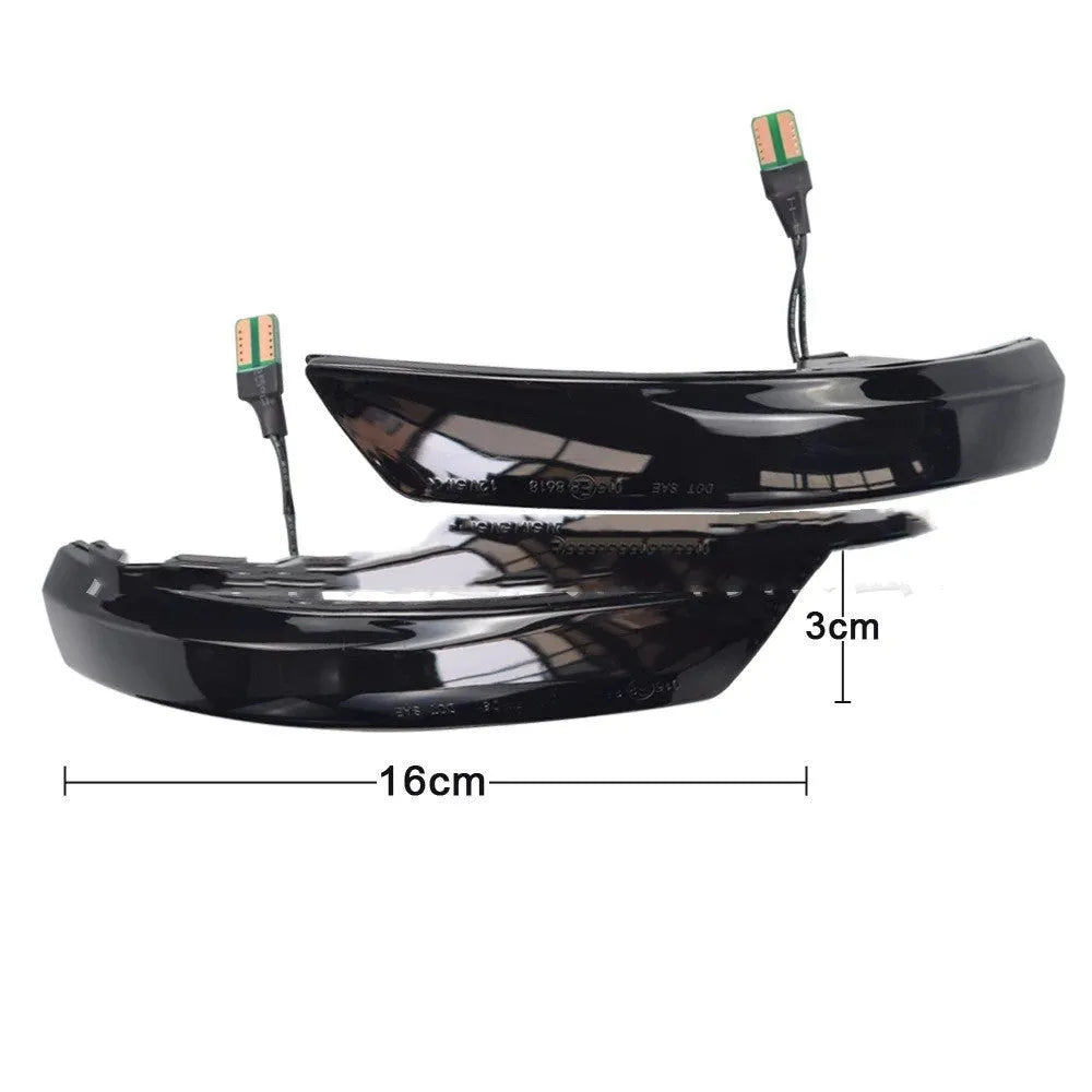 Pair of blue and yellow two-tone LED waterfall lights for Ford Focus and Mondeo footwells.