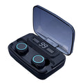 Black M11 style Bluetooth wireless headset with digital display and touch controls