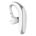 Wireless ear Bluetooth headset with hanging ear design in black, featuring battery display for calls and music