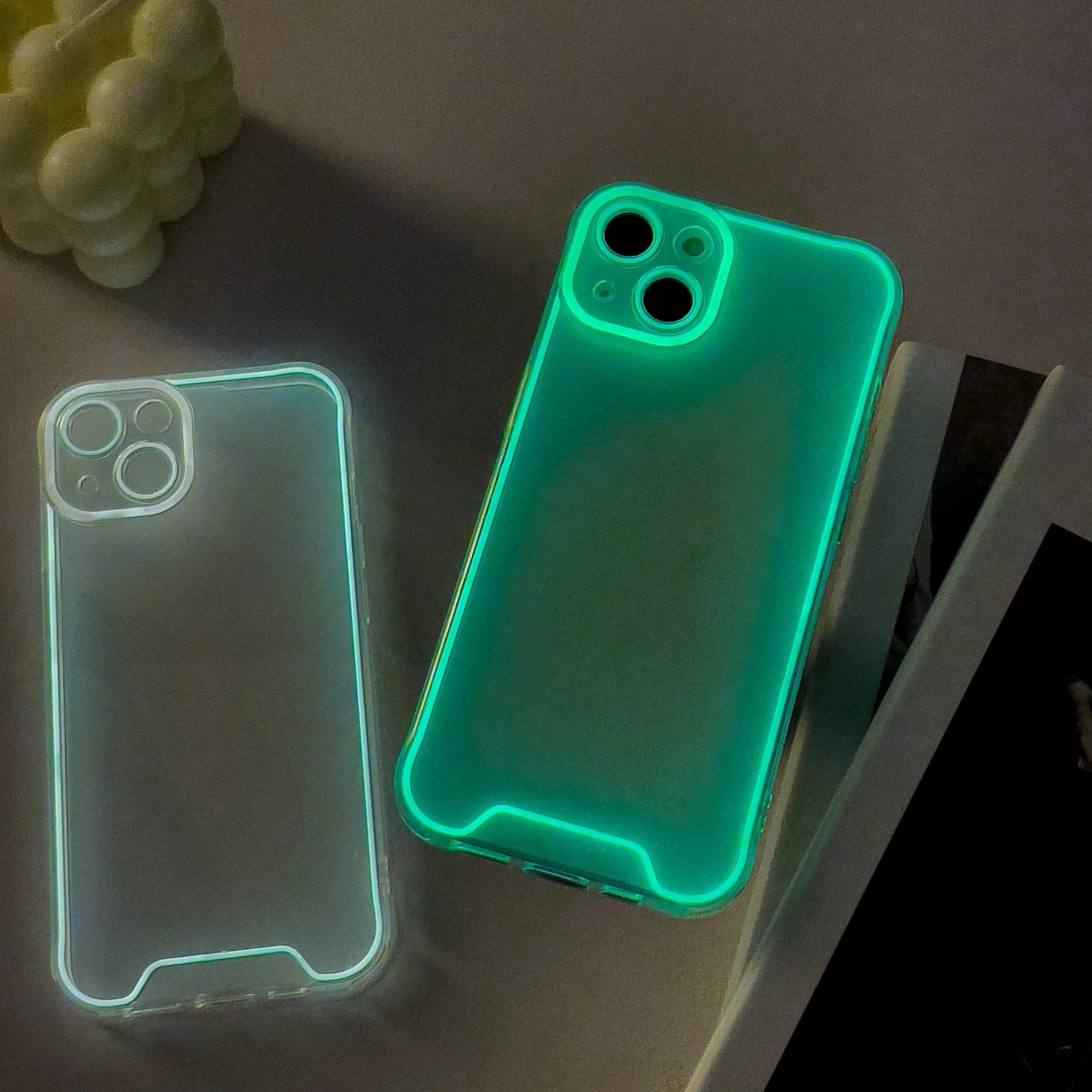 Glow in the dark Christmas phone case for iPhone in multiple colours with soft shell TPU construction