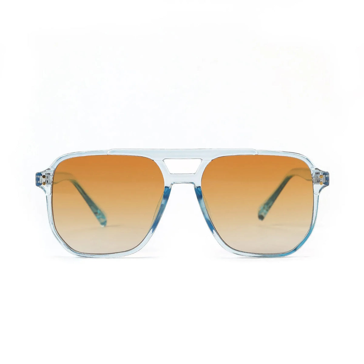 Women's square double beam sunglasses with UV400 protection in six colour options