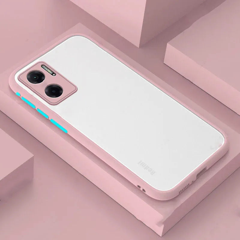 Transparent frosted TPU phone case for Xiaomi Redmi and POCO models in solid colours