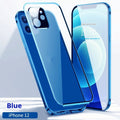 HD Magnetic King phone case with double-sided buckle in electroplated finish for iPhone