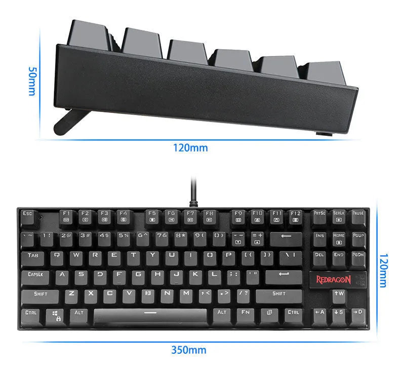 Wired USB gaming keyboard and mouse set with green axis mechanical keyboard, monochrome luminous backlight, black or white