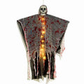 Blood-dyed luminous skull hanging ghost Halloween decoration for outdoor displays