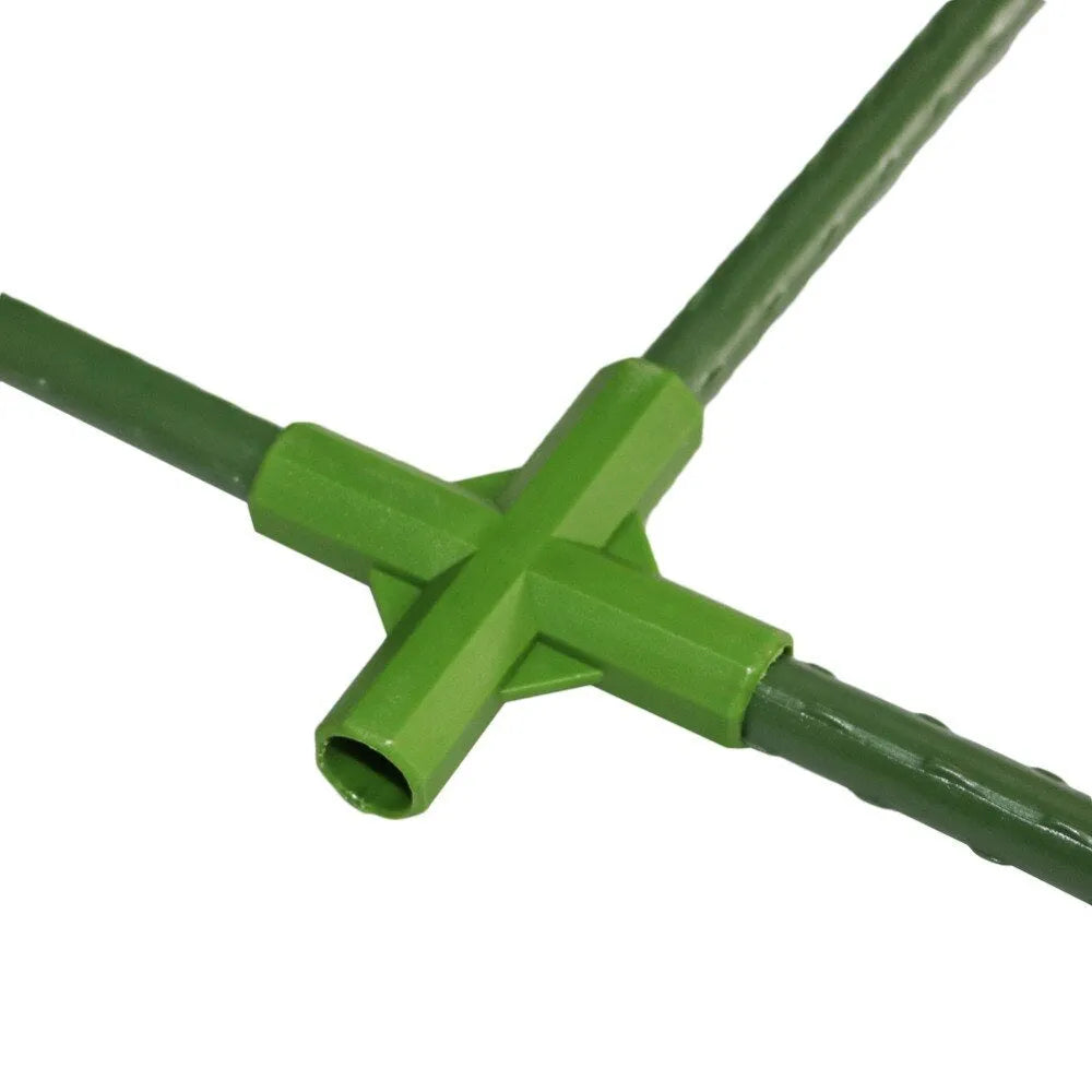 Plastic 3-way and 4-way garden stake connectors for 11mm poles