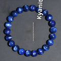 Natural blue crystal ball bracelet with spherical beads and traditional Ruyi charm, available in multiple sizing options