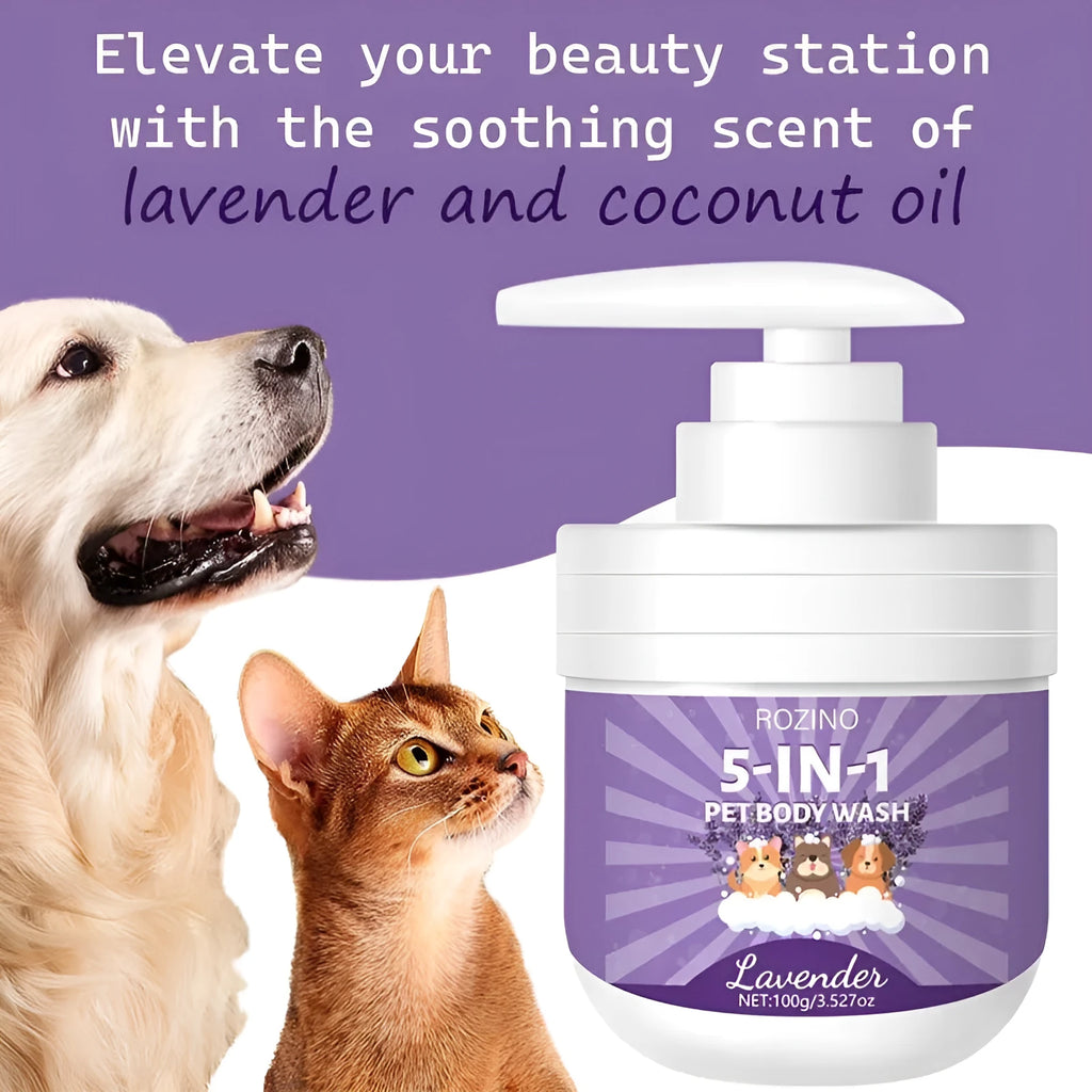 100g pet shower gel plastic bottle 13 X 5cm sterilization deodorant lasting fragrance for cats and dogs