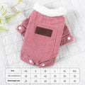 Grey lambswool fleece-lined dog vest for winter wear on a canine model