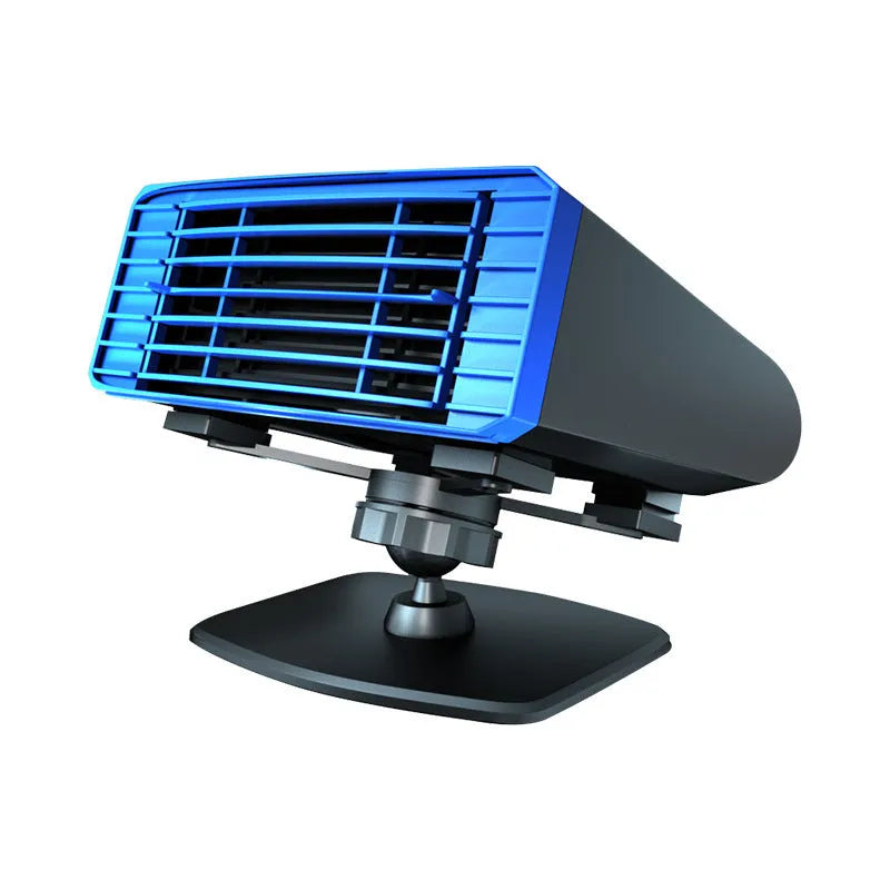 Blue 12v defrosting car heater for trucks, ABS plastic, 16x15 cm, 120w windscreen defroster