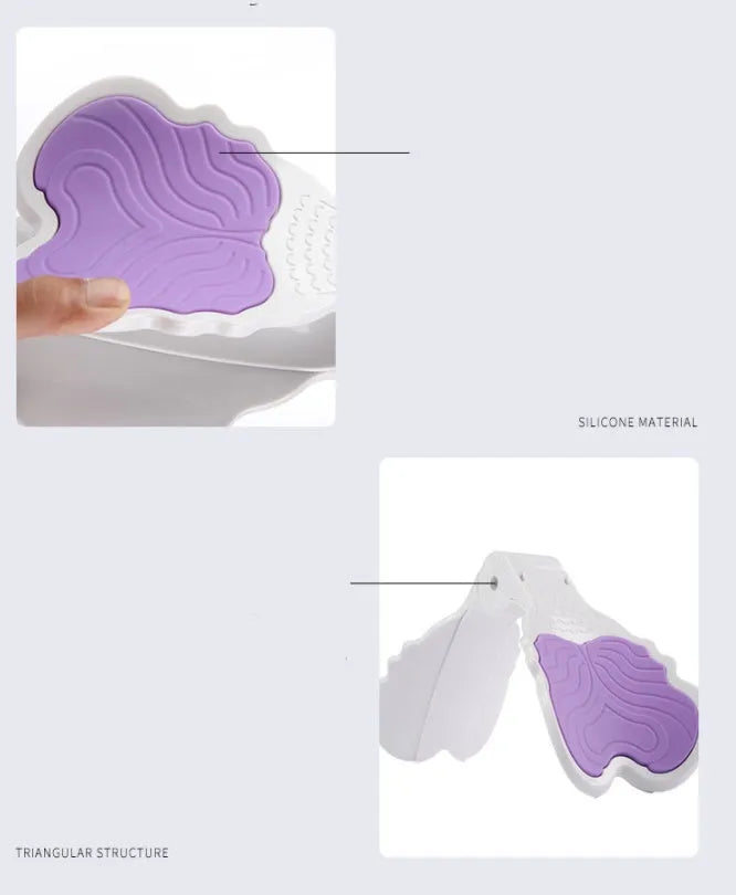 Pink hip trainer with silicone surface measuring 27cm by 9.5cm for pelvic floor and inner thigh exercises